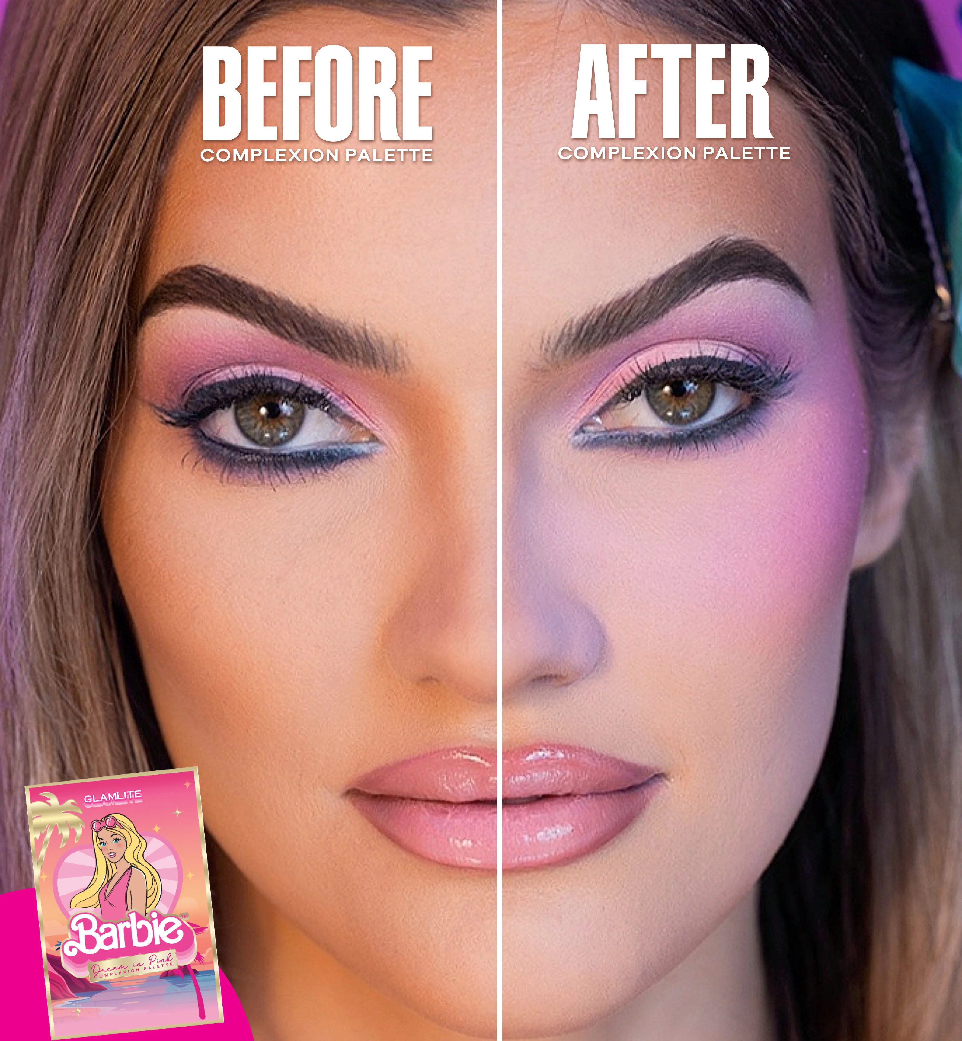 Barbie x Glamlite "Dream in Pink" (Pink) Complexion Kit - Image 3
