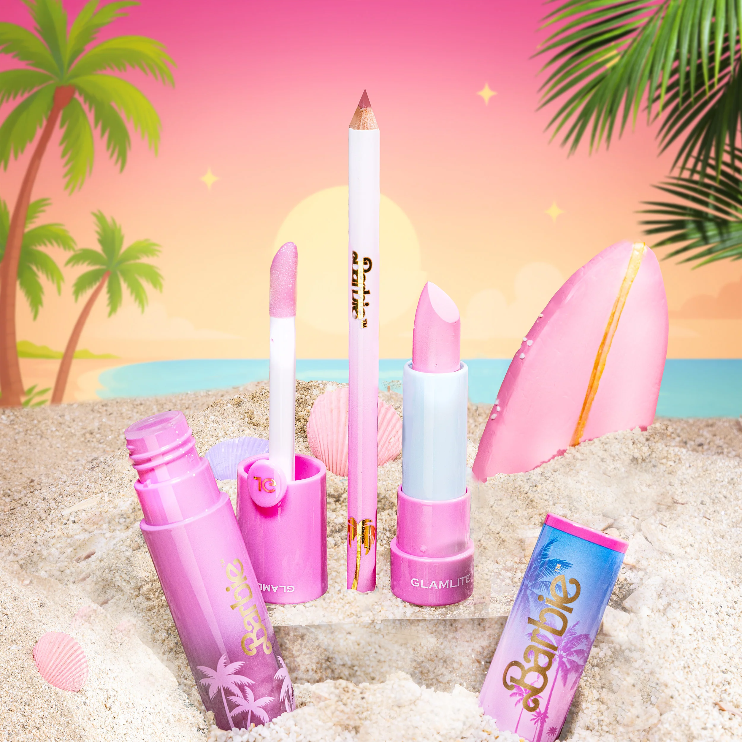 Barbie x Glamlite "Malibu" Lip Kit - Image 3