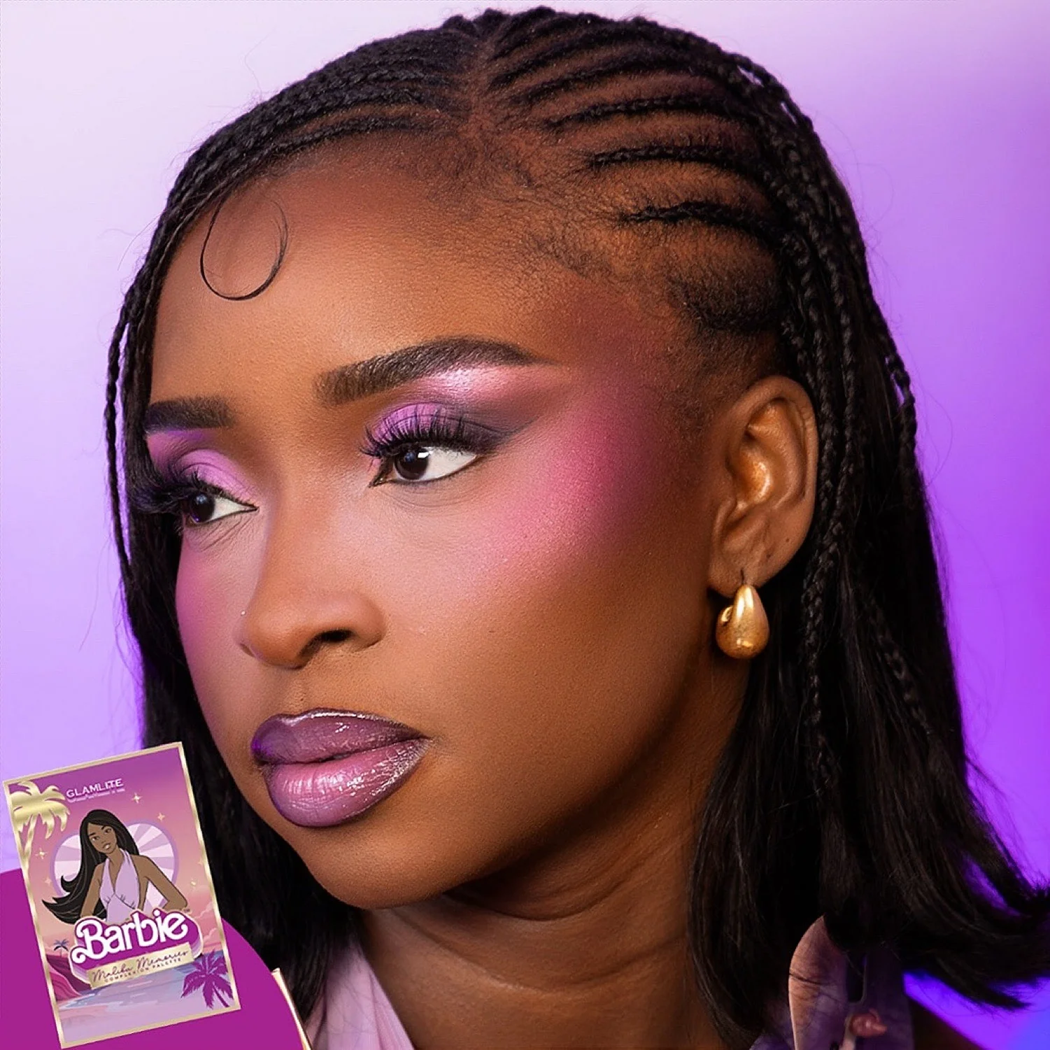 Barbie x Glamlite "Malibu Memories" (Purple) Complexion Kit - Image 4
