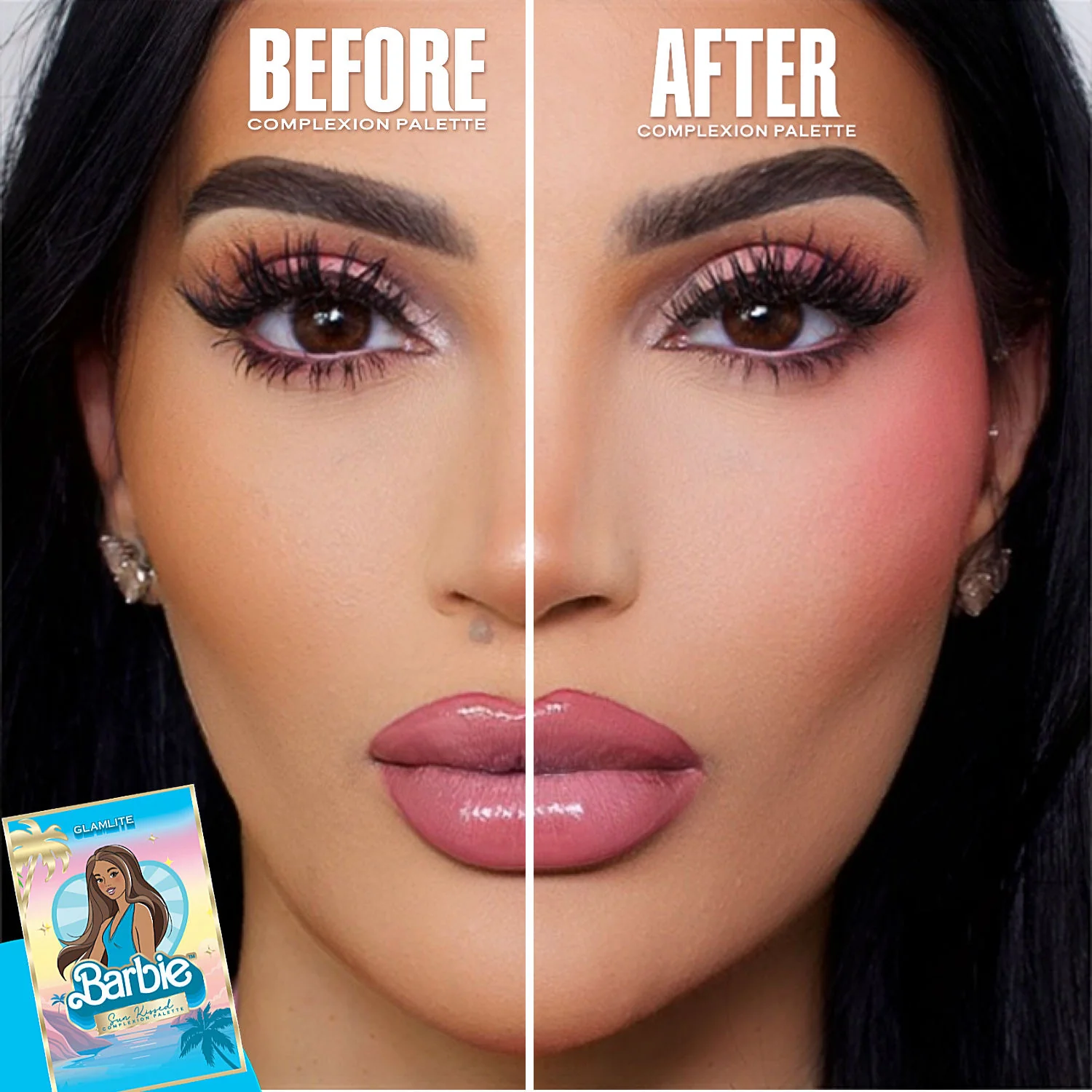 Barbie x Glamlite "Sunkissed" (Blue) Complexion Kit - Image 3