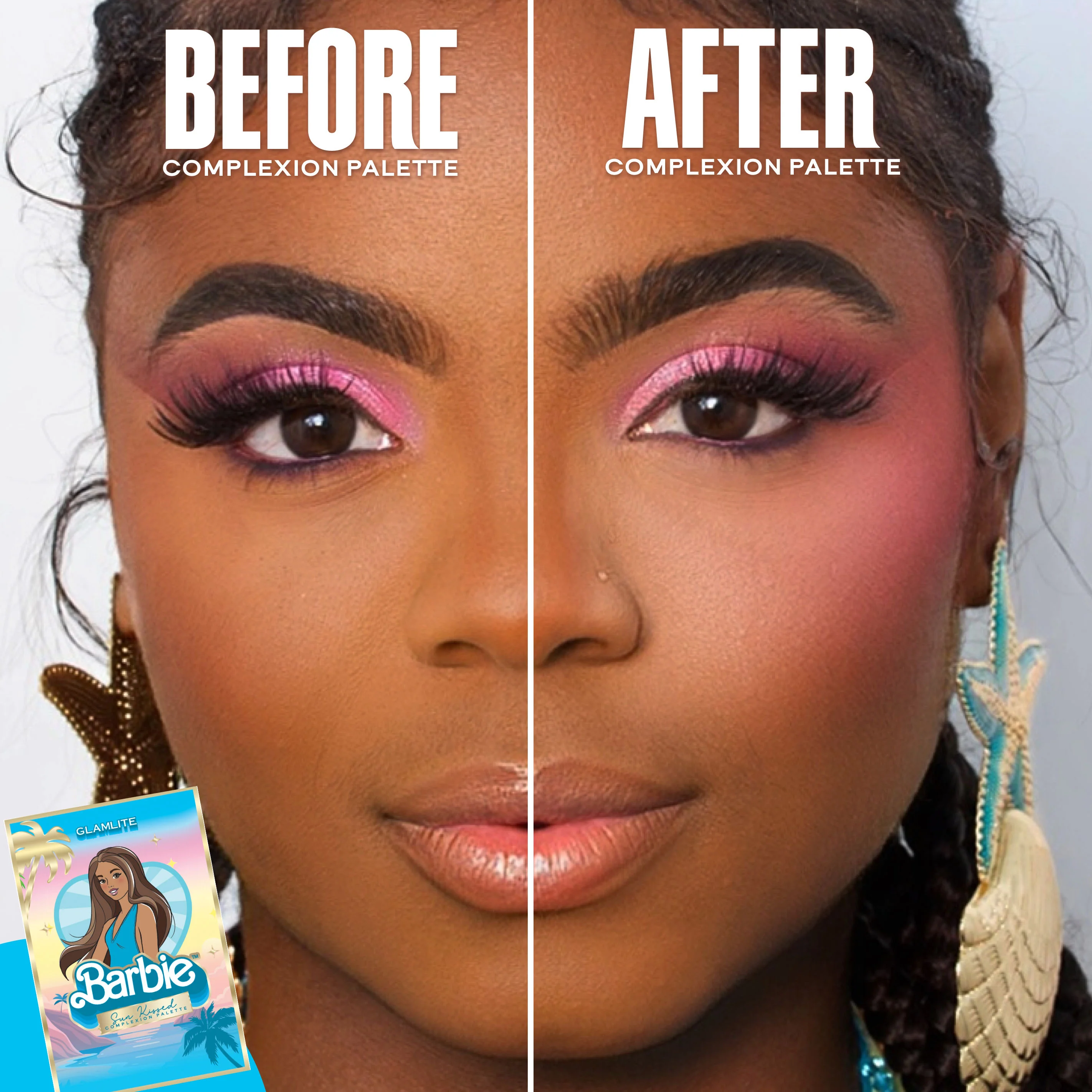 Barbie x Glamlite "Sunkissed" (Blue) Complexion Kit - Image 5